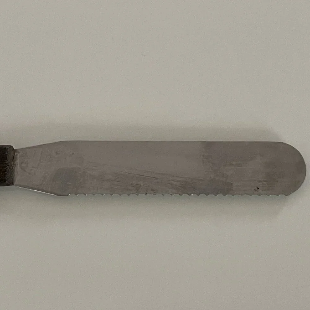 Frontier Forge Spreader Knife Serrated Cheese Icing Spatula Stainless Wood Japan